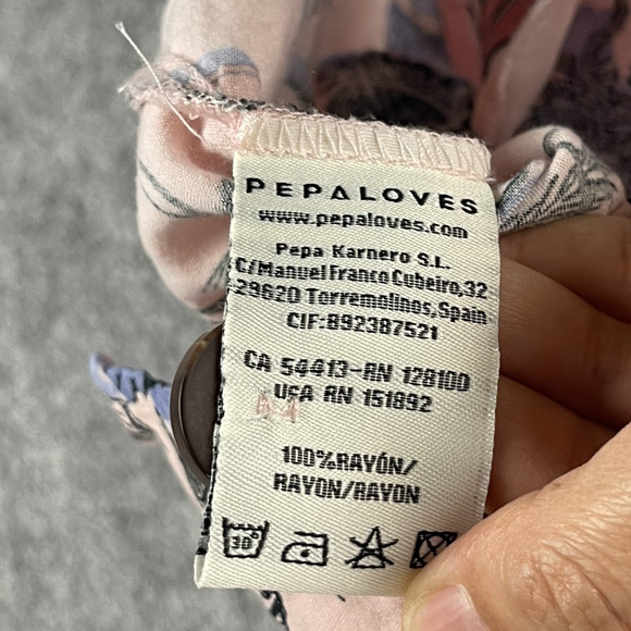 Modcloth Pepaloves Shirtdress Womens Medium Pink Rayon Tropical Beach Aloha - Picture 6 of 13